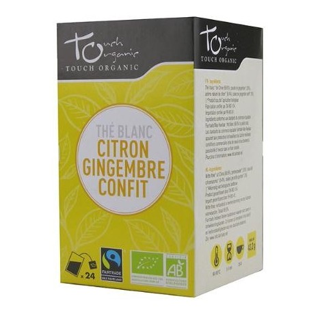 Thé blanc bio au citron et gingembre confit