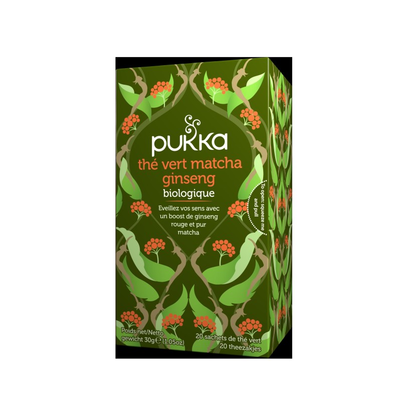 Thé vert Matcha Ginseng bio Pukka