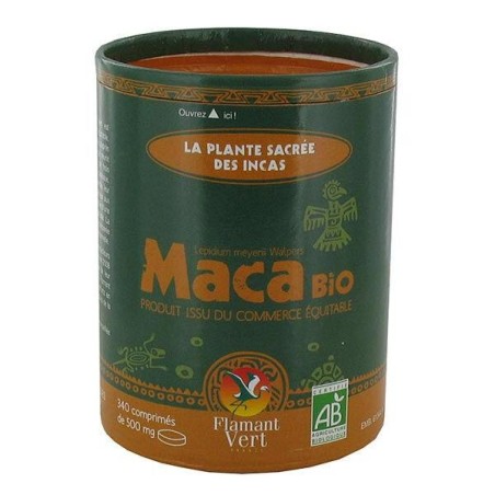 Infusettes de Maca bio Flamant Vert pour tonus sexuel et énergie naturelle