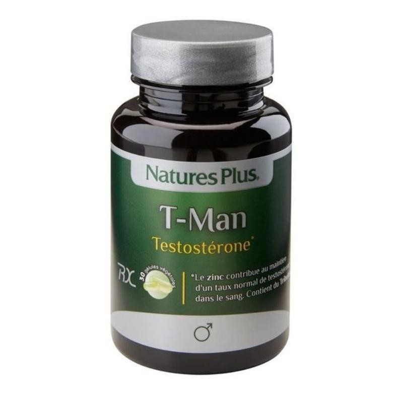 Complément alimentaire T-Man Nature's Plus pour booster la libido masculine et maintenir un taux de testostérone optimal