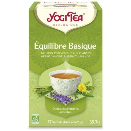 Yogi Tea Équilibre Basique bio - Infusion apaisante à base de camomille pour favoriser l'équilibre et le bien-être naturel.