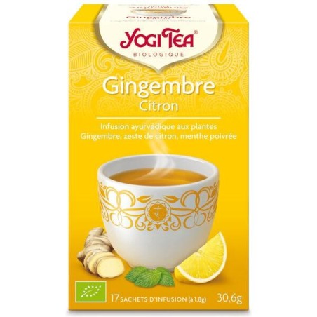Infusion ayurvédique bio Gingembre Citron de Yogi Tea