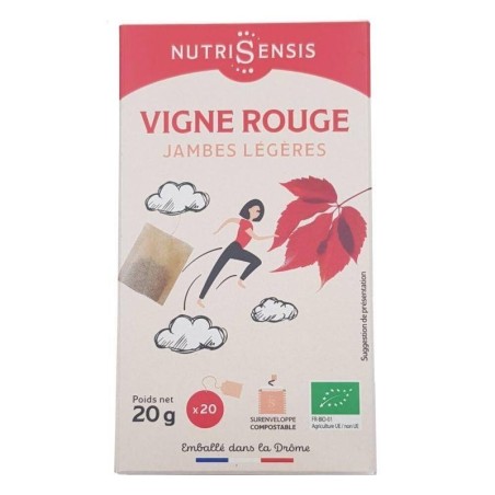 Infusion Vigne rouge bio pour jambes légères