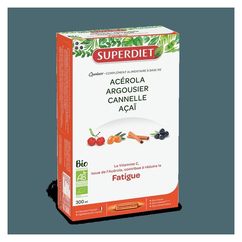 Quatuor Tonus énergie bio Super Diet - Complément pour vitalité et énergie