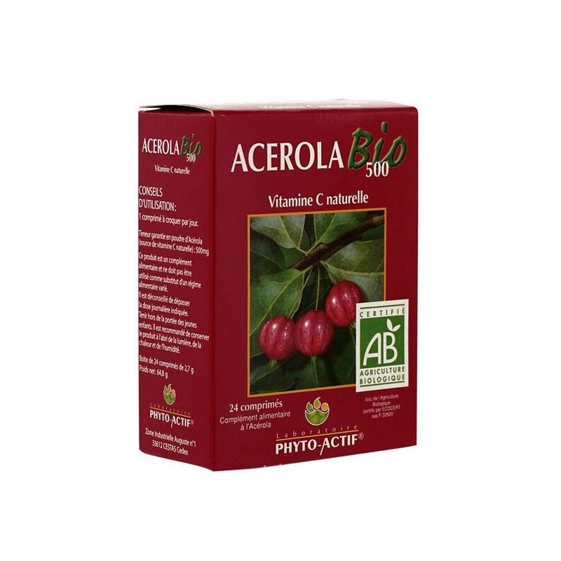 Acérola bio 500 - Complément naturel pour énergie et vitalité