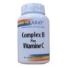 Complément alimentaire Solaray Complex B + Vitamine C 100 capsules pour énergie et immunité