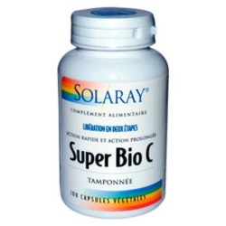 Super bio C tamponnée 500mg en capsules végétales pour un apport doux en vitamine C