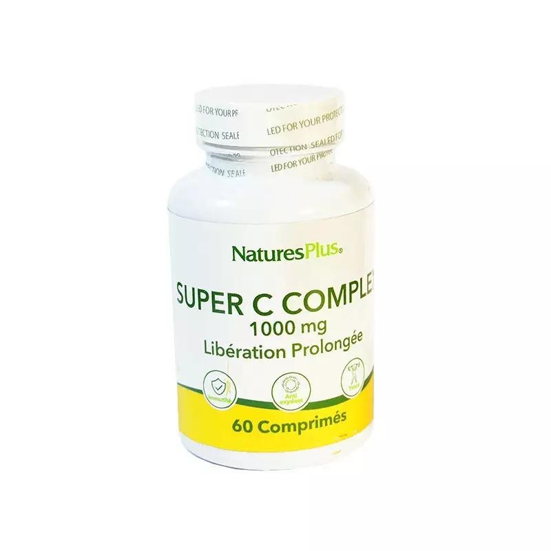 Super C Complexe 1000 mg de Nature's Plus - Vitamine C et antioxydants pour le bien-être quotidien