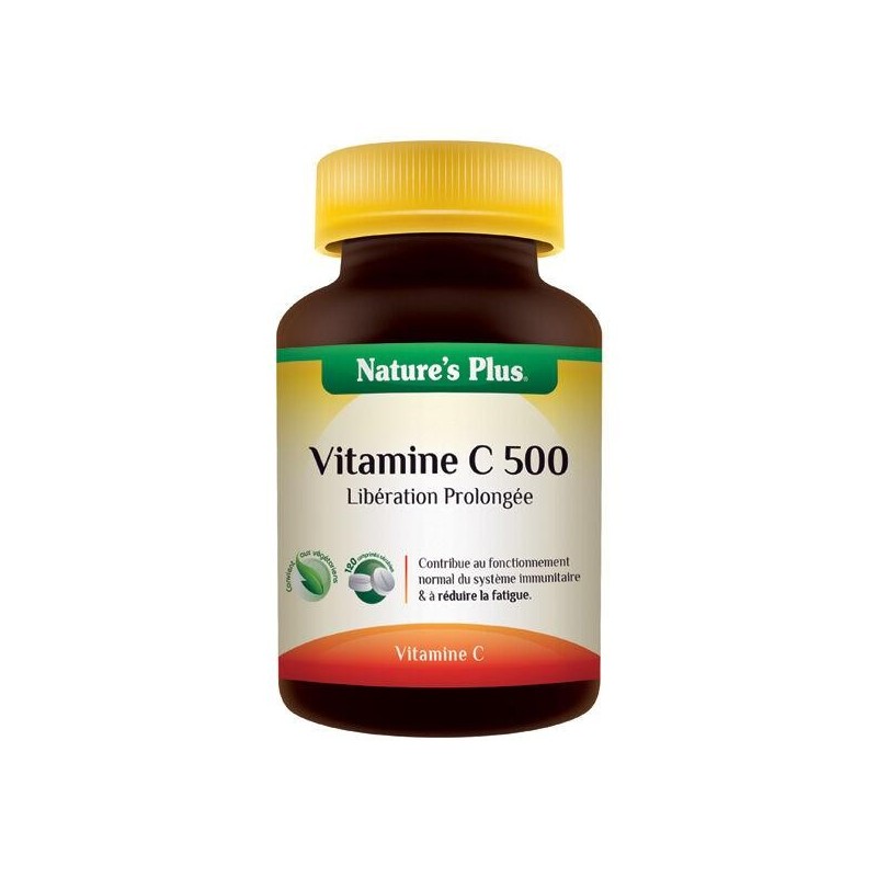 Vitamine C 500 Action Prolongée Nature's Plus - complément pour vitalité et immunité