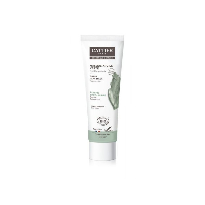 Masque Argile Verte  Menthe poivrée Tube 100 ml