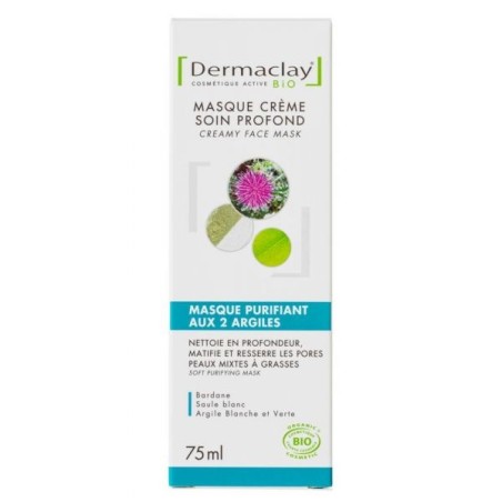 Masque purifiant aux 2 argiles Tube 75 ml