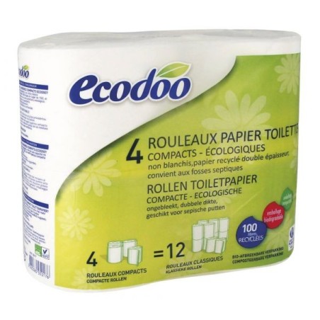 Papier toilette compact recyclé 4 rouleaux compacts