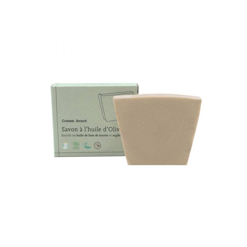 Savon à l'huile d'Olive enrichi en huile baie de Laurier Argile verte