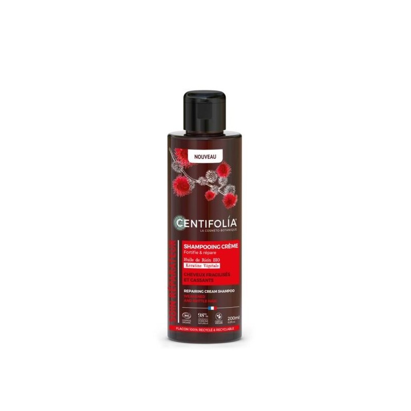 Shampoing crème réparateur cheveux fragilisés et cassants