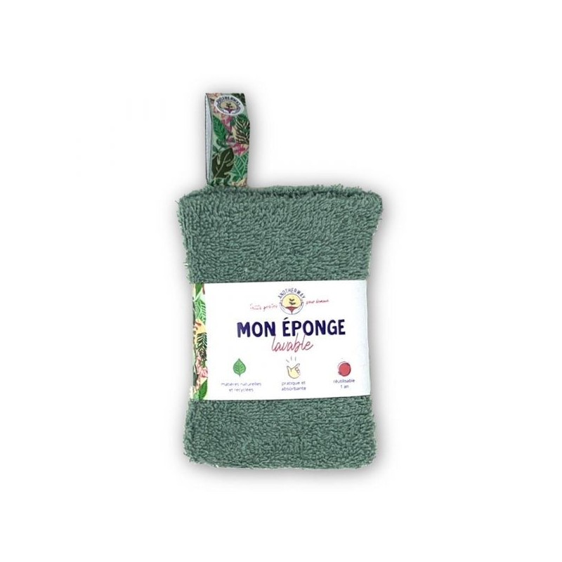Eponge lavable écologique verte