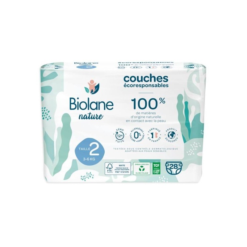 Taille 2 de 3 à 6 kg 28 couches