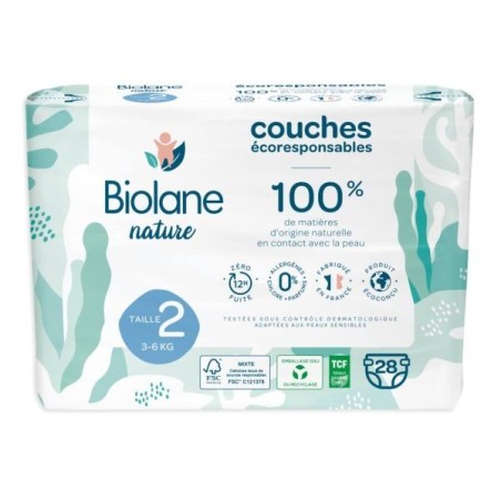 Taille 2 de 3 à 6 kg 28 couches
