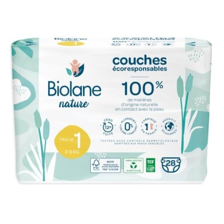 Taille 1 de 2 à 5 kg 28 couches