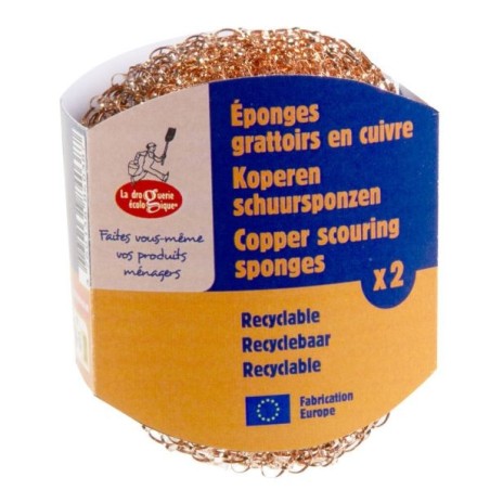 Eponges grattoir en cuivre Lot de 2