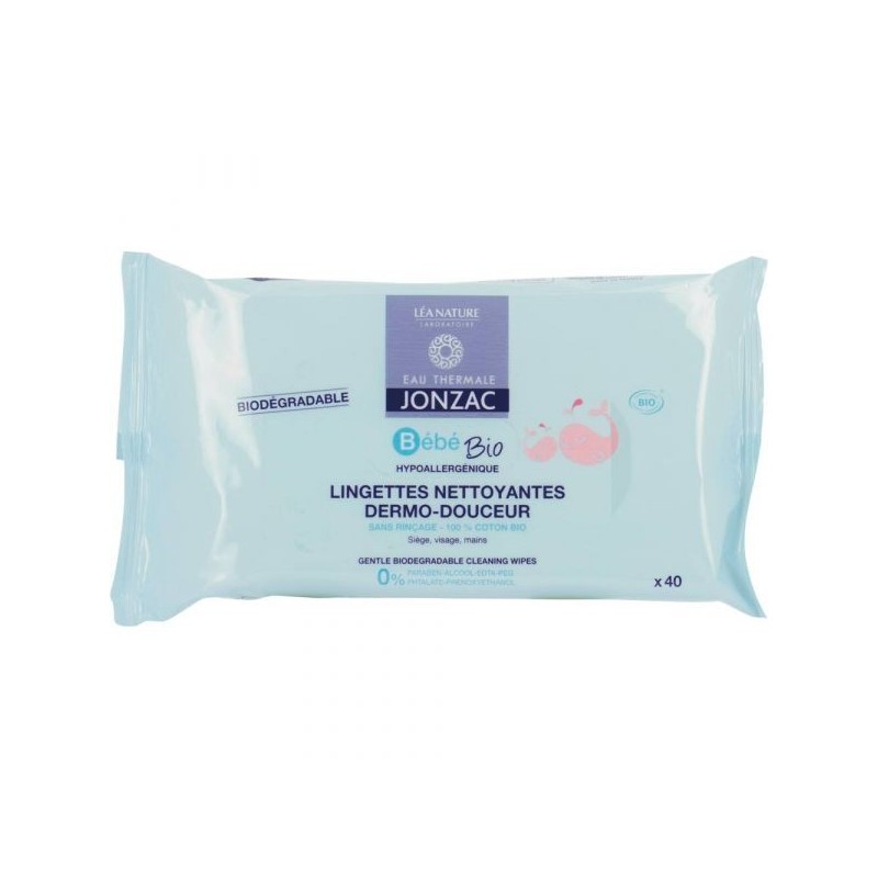 Lingettes nettoyantes dermo-douceur 40 lingettes