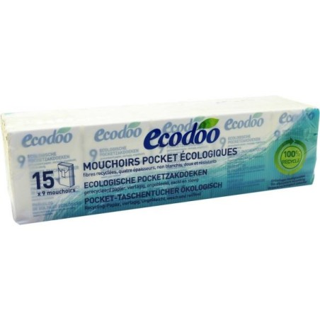 Mouchoirs pocket 15 étuis de 9 mouchoirs